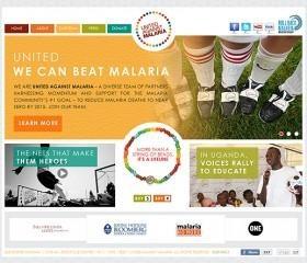 United-Against-Malaria United Against Malaris, New Homepage Design